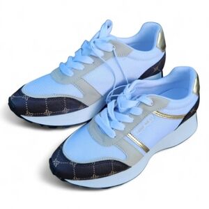 Nine West Women's Sneakers in Light Blue and Gold